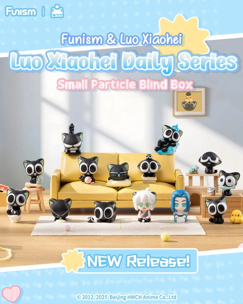 Luo Xiaohei Mini Figures Q face Series 1 3cm - 1 Unidade (3 Figuras por Blind Box)